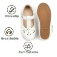 thumbnail image 5 of Girls Mary Jane Flats Toddler Kids School Uniform Party Dress Shoes(AX314 White/3M), 5 of 6