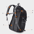 thumbnail image 5 of PAKNADA 40L Outdoor Hiking Backpack, Oxford Travel Daypack with Multiple Pockets & Adjustable Straps, 5 of 6