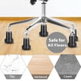 thumbnail image 3 of Campanas para silla de oficina - Pack de 5 puntas de repuesto para ruedas de silla 10/22 mm - Pata de asiento fija y silenciosa para suelo duro, 3 of 5