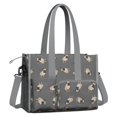 thumbnail image 2 of Teacher Tote Bag,Cute Pug Puppies Teacher Utility Tote Bag,Large Work Tote Bags for Women with Multiple Pockets,Top Zipper Closure,13.8x10.6x6.7 Inch, 2 of 5