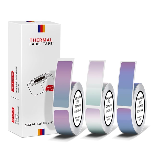 Cinta de Etiquetas ORGBRO X1 12x40mm Térmica Laminada 480 Etiquetas
