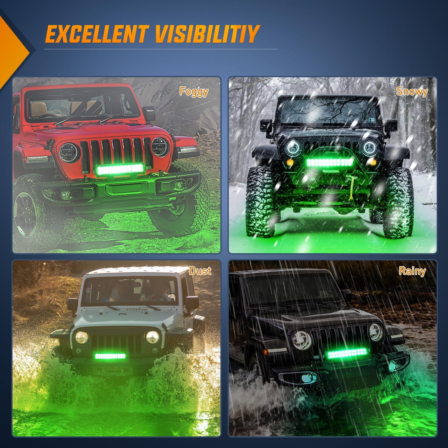 Nilight LED Light Bar 12 Inch 72W Spot Flood Combo Green Beam Off Road Lights Fishing Hunting Emergency Deck Boat Work Lighting for Trucks UTV Pick-up Van Boat Tractor
