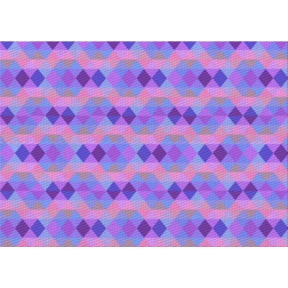 Ahgly Company Indoor Rectangle Patterned Purple Mimosa Purple Area Rugs, 7' x 9'