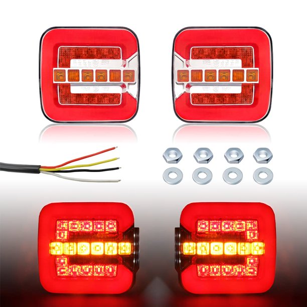 Polieez Upgraded LED Trailer Light Kit, Multifunctional Utility Tail