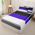 thumbnail image 2 of Erosebridal Modern Line Art Zipper Queen Comforter Set with Fitted Sheet and 2 Pillowcases,Simple Geometric Stripe Zipper Bedding Set For Girls,Black Reversible,4 Pieces, 2 of 7