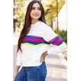 thumbnail image 4 of a.Jesdani Chic Striped Long-Sleeve Tee - Daily Elegance, Style Sought!, 4 of 8