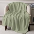 thumbnail image 3 of Throw Blanket for Couch Sage Green Soft Fleece Flannel Blankets Cozy Lightweight Blanket for Home Sofa Living Room Spring Green Solid Color Bed Throws 30" x 40", 3 of 9