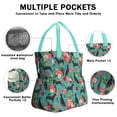 thumbnail image 3 of Doberman Dog Pattern with Flowers Drawstring Lunch Bag Women - Drawstring Lunch Bag Insulated for Work Office - Stain-Resistant Large Lunchbags for Women with Multi-Pockets, 3 of 6