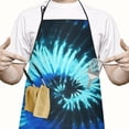 thumbnail image 2 of Colorful Tie Dye Pattern Apron-Garden Aprons for Women with Pockets-Cotton Linen Waterproof Kitchen Cooking Gardening Aprons Adjustable for Kitchen,Cooking,BBQ and Salon 33x27 Inch, 2 of 7