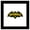 Black Framed Version, variant on Gallery Pops DC Comics Batwheels - Logo Wall Art, Unframed Version, 12" x 12"