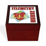 CafePress - Telemetry Nurse - Keepsake Box, Finished Hardwood Jewelry Box, Velvet Lined Memento Box