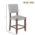 thumbnail image 4 of Dtwnek Set of 4 Mid Century Modern Bar Stools with Wood Legs, 40.4" Linen Upholstered Counter Barstools Bar Chair for Kitchen, Dining Room, Gray, 4 of 10