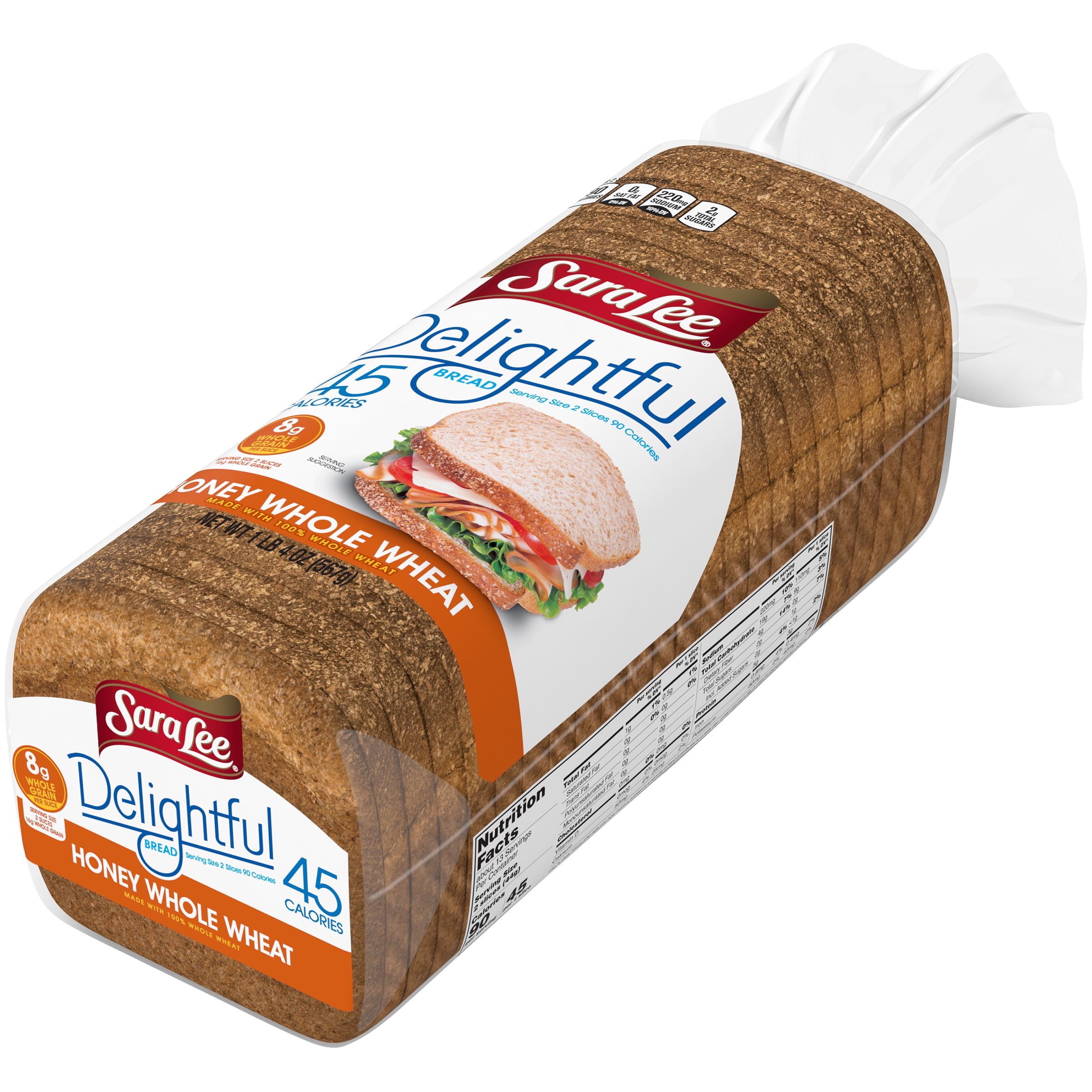 Sara Lee Honey Wheat Sandwich Bread, 20 Oz Loaf of Honey Wheat Bread 