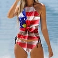 thumbnail image 2 of Tankini Swimsuits for Women American Flag Printed Two Piece Swimsuit July 4th Patriotic Fashion Summer Bathing Suit, 2 of 4