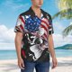 thumbnail image 3 of Fotbe Largemouth Bass Fish in USA Camisa Hawaiana para Hombre Unisex – Camisa Casual de Verano con Botones de Manga Corta de Algodón y Lino,3X-Large, 3 of 7