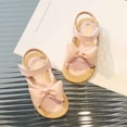 thumbnail image 5 of Juebong Sandals for Baby Girls Clearance Kids Girls Strappy Sandal Open Toe Summer PU leather Sandal Slip On Princess Flat Sandals Flower Shoes for Kids Size 0-12 Years, 5 of 5