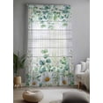 thumbnail image 2 of Sheer Curtains 108 Inches Long, Green Eucalyptus Leaves Semi Sheer Curtains Light Filtering Window Treatment, Daisy Summer Botanical Wooden Privacy Voile Drapes for Living Room Bedroom 52x108 Inch, 2 of 7