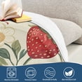 thumbnail image 4 of Yayeee Throw Blanket for Couch Soft Warm 50" x 60" Sofa Chair Bed Decoration, Small Strawberry Pattern, 4 of 7