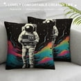 thumbnail image 3 of Autua Rainbow Background Graphic Decorative Cushion Throw Pillow Cover for Home Couch Living Room Bed Sofa - High-Quality Pillow Case 1PC 22x22in, 3 of 5