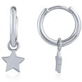 thumbnail image 2 of MDR Trading SS-EKP150 18.2 mm Silver Star & Moon Huggie Back Hoop Earrings, 2 of 2
