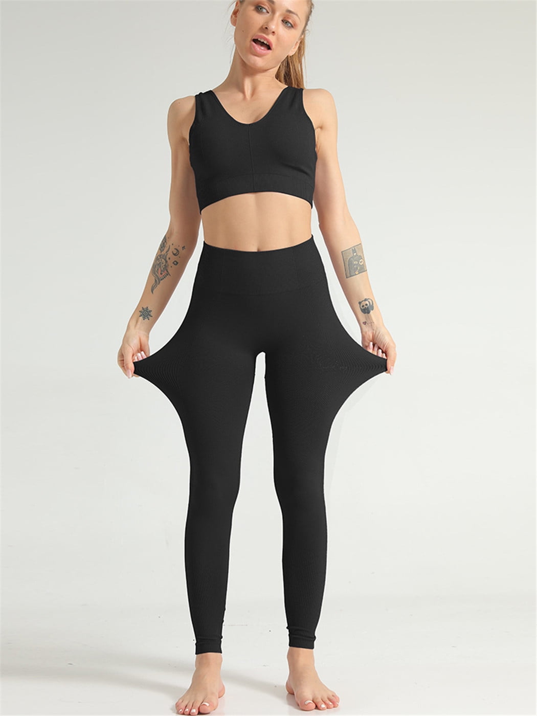 Five 5 Pieces Set Women's Sports Bra and pants S-3XL – Fit Body Gal  #yogaoutfitsforwomen #yogaclothes #yogafashion #yo…