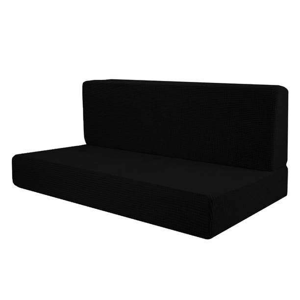 Fundas de asiento para RV, fundas de cojín para RV, protector de sofá elástico y lavable para muebles, RV negro