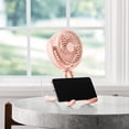thumbnail image 5 of Mainstays 4" 3-speed Portable Rechargeable Fan, Flexible Tripod and Digital Display, Pink Blush, Model#FN1005NPB, 5 of 8