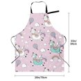 thumbnail image 2 of Kdxio Llama Unicorn and Rainbow Apron with Pockets Adjustable Kitchen Aprons for Men Women Waterproof Aprons for Cooking,Drawing,Crafting, Baking Household Cleaning, 2 of 8