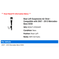 thumbnail image 2 of Rear Left Suspension Air Strut - Compatible with 2007 - 2013 Mercedes-Benz S550 2008 2009 2010 2011 2012, 2 of 2