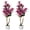 Pink 2pcs, variant on Realistic Artificial Magnolia & Orchid Tree – 23.6" Tall Faux Potted Plant, 6 White Blooms, Bendable & Washable Stems – Lifelike Fake Floral for Home Office Desk, Table Centerpiece, Color: White