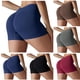 thumbnail image 1 of Jacenvly New Biker Shorts for Women Summer Casual Solid High Waisted Sports Shorts Stretchable Elastic Waist Biker Shorts Plus Size, 1 of 8