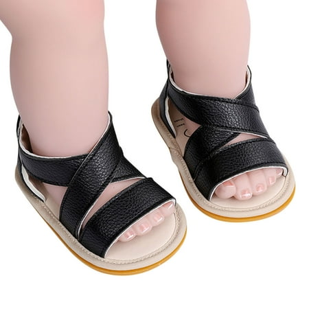 

Youmylove Infant Boys Girls Open Toe Solid Shoes First Walkers Shoes Summer Toddler Flat Sandals New Children Shoes