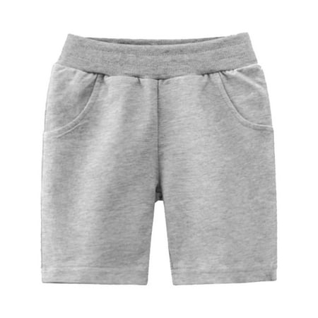 

FANDANIV Boys Adjustable Waist Pant Toddler Girls Kids Sport Solid Color Casual Fashion Beach Cargo Shorts Husky Chino