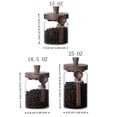 thumbnail image 3 of Set of 3 Glass Jars with Wooden Lids & Scoop, 15oz/18.5oz/25oz Airtight Glass Storage Containers for Coffee, Overnight Oats, Tea, Cereal, 3 of 8