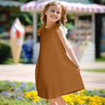 thumbnail image 2 of Girls Summer Dress Tween Dresses Sleeveless Dress with Ruffle Sleeves Perfect for Summer Party and Casual Wear ,Sie:160, 2 of 8