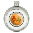 thumbnail image 1 of Candy Corn Family Halloween Round Stainless Steel 5oz Hip Drink Flask, 1 of 3
