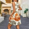 thumbnail image 3 of Colorful Women Floral Graphic Loose Fit Dress Crewneck Spandex Dress for Women Sleeveless Midi Knee High Lounge Summer Fall Dress 2025 Clothes Fashion Y2K L, 3 of 4
