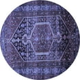 thumbnail image 1 of Ahgly Company Machine Washable Indoor Round Persian Blue Traditional Area Rugs, 5' Round, 1 of 4