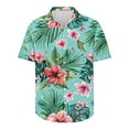 thumbnail image 3 of USNSM Fashion Print Hawaiian Shirt for Men Big and Tall Loose Fit Shirt Short Sleeve Daily Casual Lapel Button Down Holiday Beach Shirts Multicolor M, 3 of 5