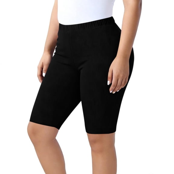 uublik Yoga Shorts for Women High Waist Biker Shorts Exercise Workout Tights Women's Short Pants Black