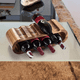 thumbnail image 5 of Estantes para vino, portabotellas de encimera, 2 niveles, estantes de madera para almacenar 8 botellas de vino, organizador pequeño para vinos, estante rústico para vinos, 5 of 7