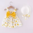 thumbnail image 4 of EnJoCho toddler Baby Kids Girls Sleeveless Floral Princess Dress Hat Outfits Little Children Girl Summer Trendy Dress Outfits Cute Dresses 4-5 Years, 4 of 4