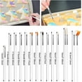 thumbnail image 2 of 15Pcs Cake Decorating Brushes, Cake Painting Brushes Kit Food Safe Paint Brushes Multiple Function Cookie Brushes Fondant Sugar DIY Tool Set Candy Icing Pastry Brush for Baking(White), 2 of 8