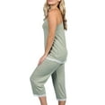 thumbnail image 3 of Doublju Women's Sleeveless Racerback Lace Capri Pajama 2 Pcs Set (Plus Size Available), 3 of 4