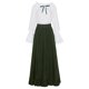 thumbnail image 1 of Womens Halloween Costumes Gothic Skirts for Women Women's Fashion Casual Solid Color Long Sleeve Tops Halloween Skirts Suit, 1 of 5