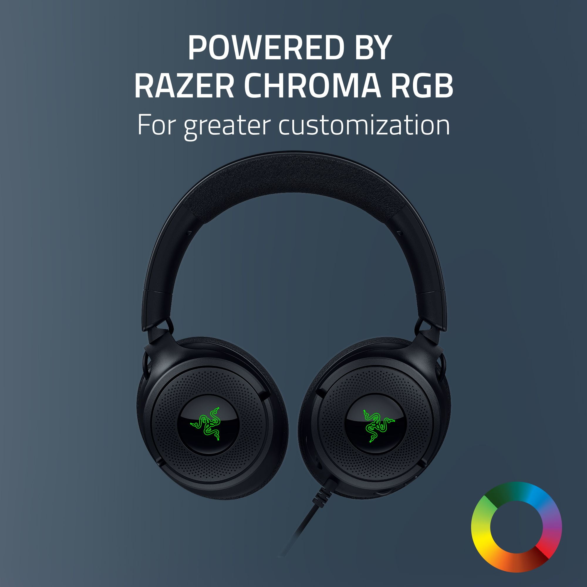 Razer Kraken V4 X Wired Gaming Headset with Chroma RGB for PC, Mac, PS5, Switch, Smartphone, Black