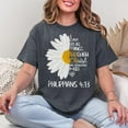 thumbnail image 3 of Love in Faith Christian Shirts for Women I Can Do All Things Daisy Faith Shirts for Women, Women's Graphic Tee 100% Cotton by TBun, Full Sizes S-5XL, 3 of 5