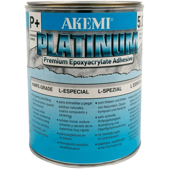 Akemi Platinum 5.0 P Flowing - Transparent-Opaque Epoxyacrylate Adhesive (Quart)