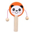 thumbnail image 1 of EIGTHTAIL Cartoon Wooden Handheld Musical Mini Rattle Drum Shaker Education Baby Toy, 1 of 7