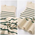 thumbnail image 6 of IDOPIP Women's 2025 Summer Sleeveless Striped Bodycon Midi Dress Crew Neck Slim Ribbed Knit Dresses, 6 of 8